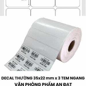 Tem Decal in mã vạch 35×22mm