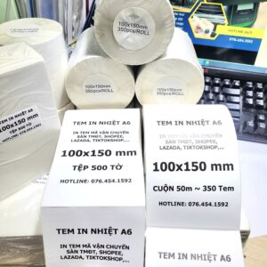 Giấy Decal In Nhiệt A6 Khổ 4×6 inch