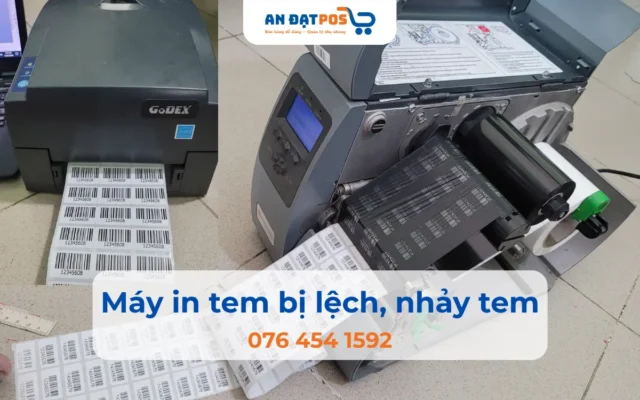 Máy in tem bị lệch, nhảy tem