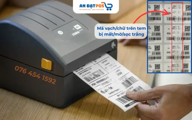 Sửa máy in tem mã vạch bị mờ