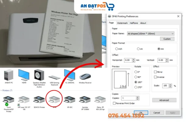 Hướng dẫn cài đặt driver máy in Shoptida SP46