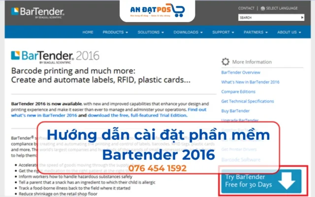 Hướng dẫn cài đặt phần mềm BarTender 2016